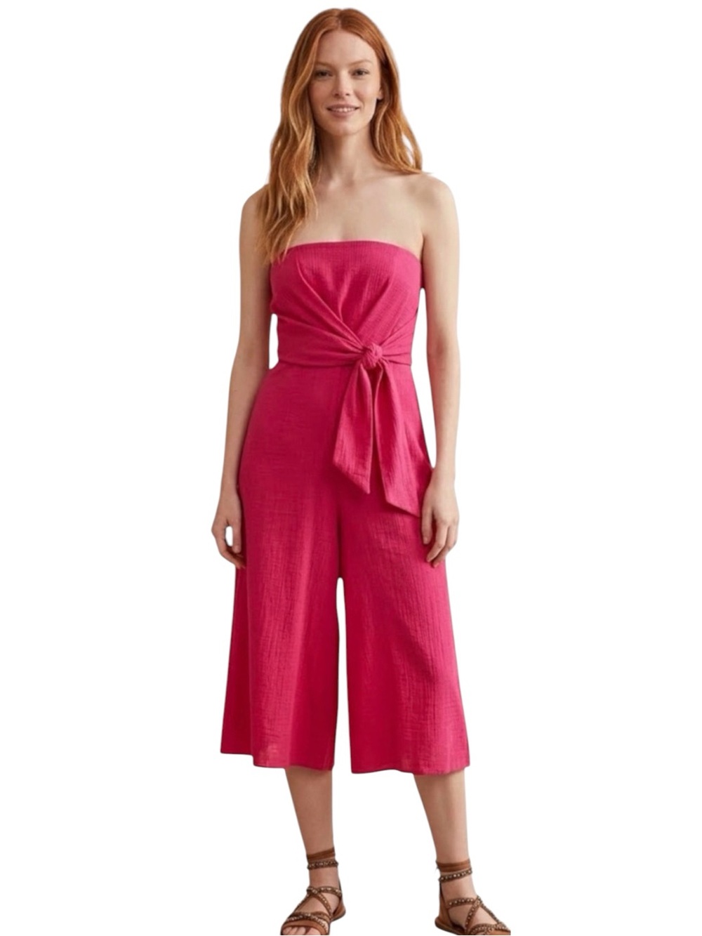 Anthropologie Maeve Brin Strapless Jumpsuit size 12